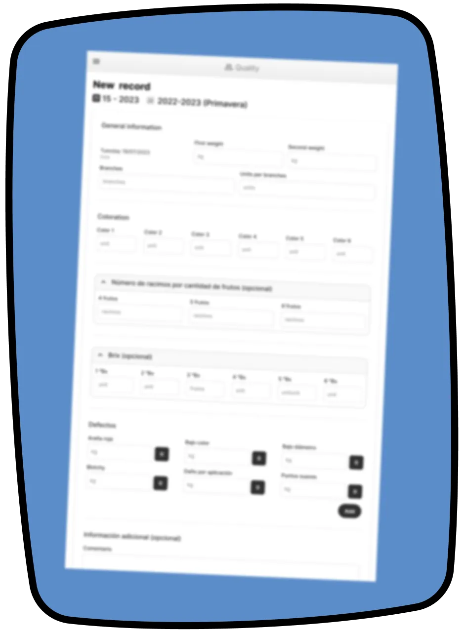 A blurred image of a mobile design for a form